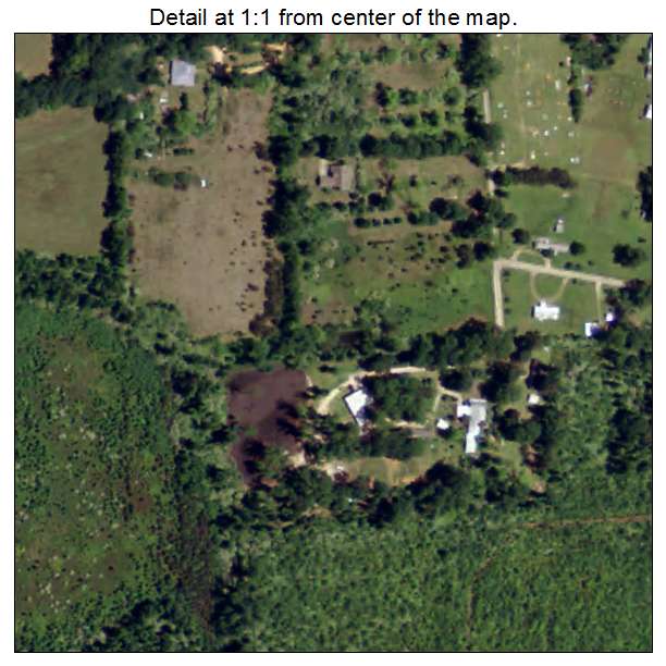 Angie, Louisiana aerial imagery detail