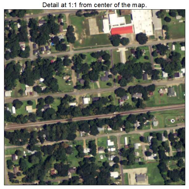Basile, Louisiana aerial imagery detail