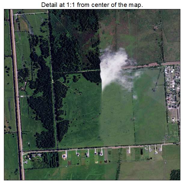 Bayou Gauche, Louisiana aerial imagery detail