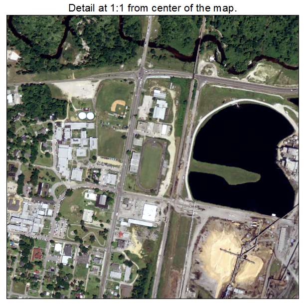 Bogalusa, Louisiana aerial imagery detail