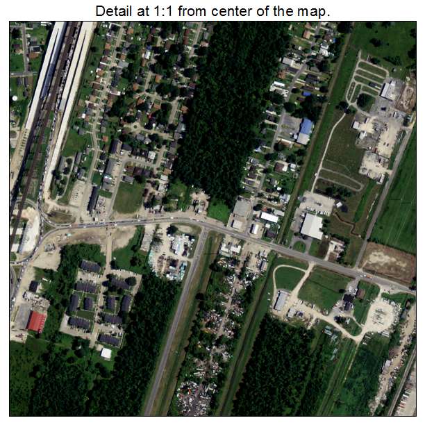 Bridge City, Louisiana aerial imagery detail
