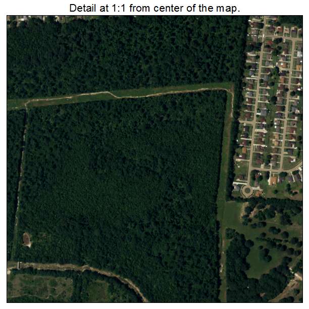 Brownfields, Louisiana aerial imagery detail