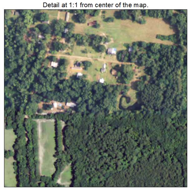 Calvin, Louisiana aerial imagery detail