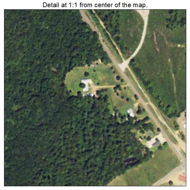 Castor, Louisiana aerial imagery detail