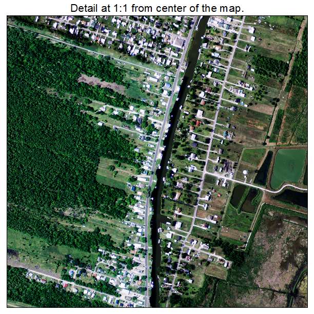 Chauvin, Louisiana aerial imagery detail