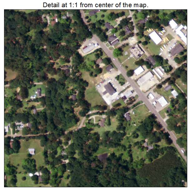 Clinton, Louisiana aerial imagery detail