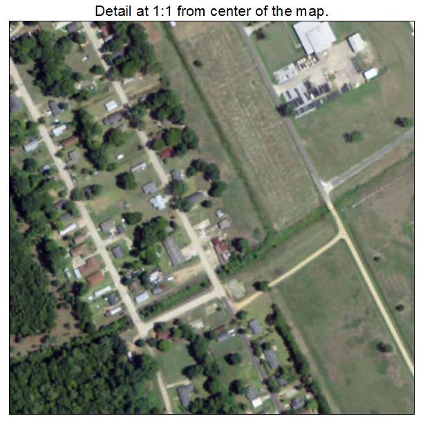 Colfax, Louisiana aerial imagery detail