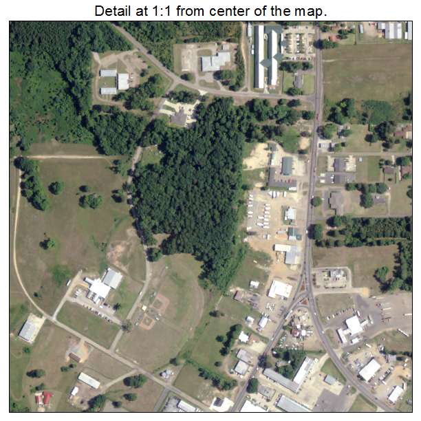 Coushatta, Louisiana aerial imagery detail