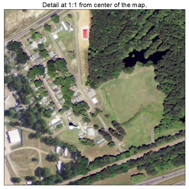 Dixie Inn, Louisiana aerial imagery detail