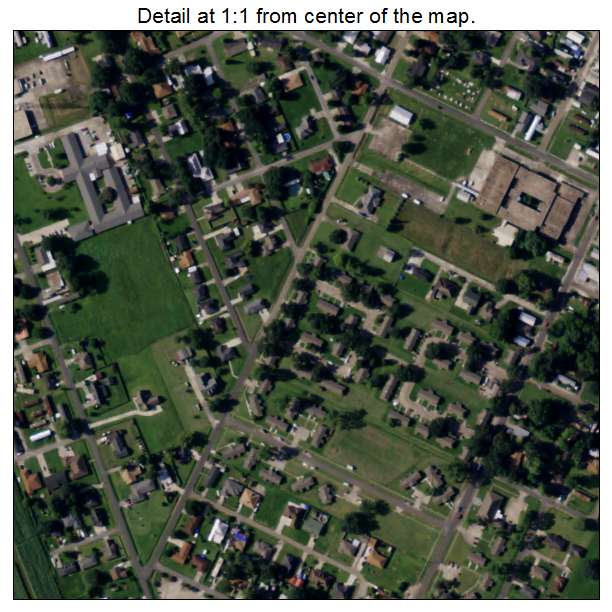 Donaldsonville, Louisiana aerial imagery detail