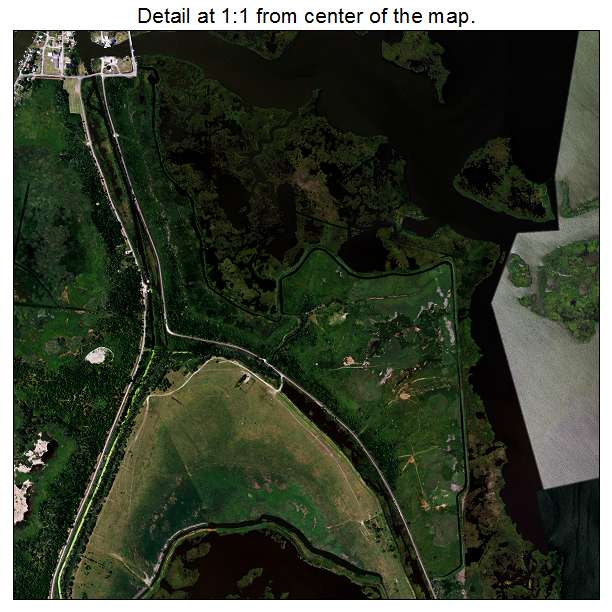 Dulac, Louisiana aerial imagery detail