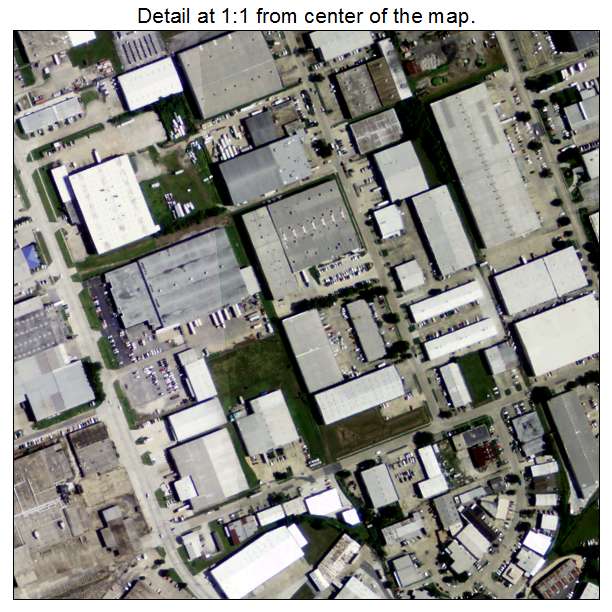Elmwood, Louisiana aerial imagery detail