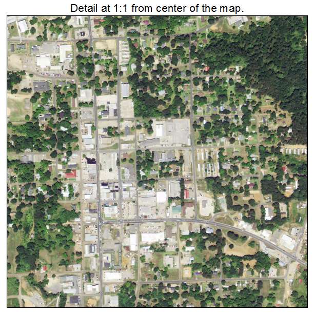 Farmerville, Louisiana aerial imagery detail