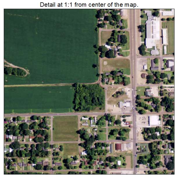 Ferriday, Louisiana aerial imagery detail