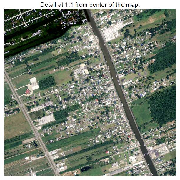 Galliano, Louisiana aerial imagery detail
