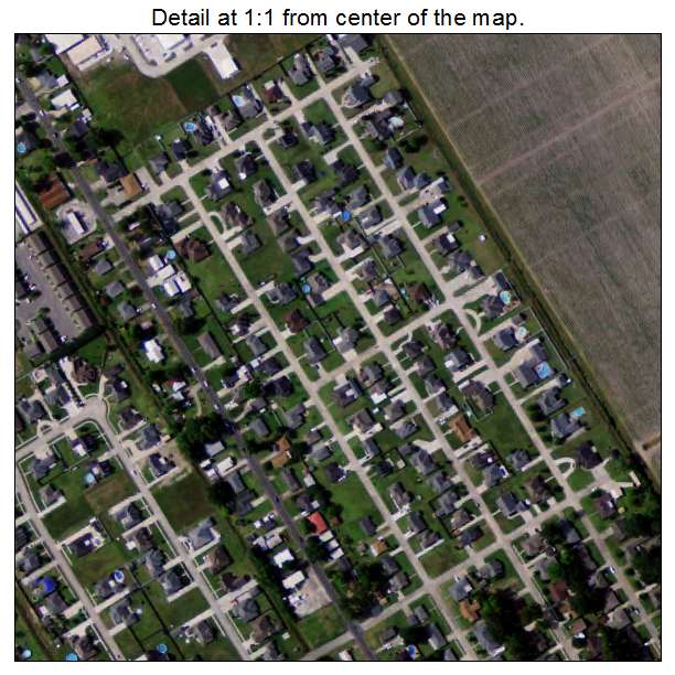 Gramercy, Louisiana aerial imagery detail