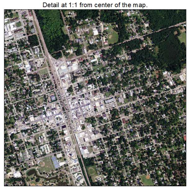 Hammond, Louisiana aerial imagery detail