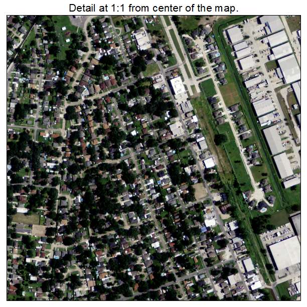 Harahan, Louisiana aerial imagery detail