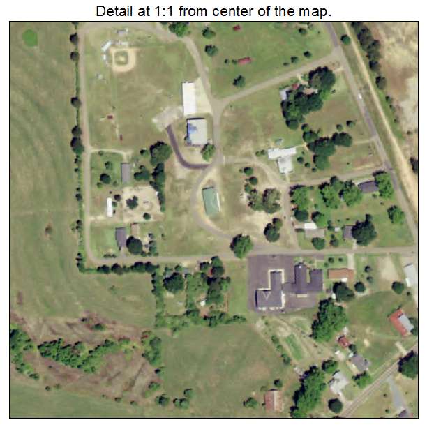 Heflin, Louisiana aerial imagery detail