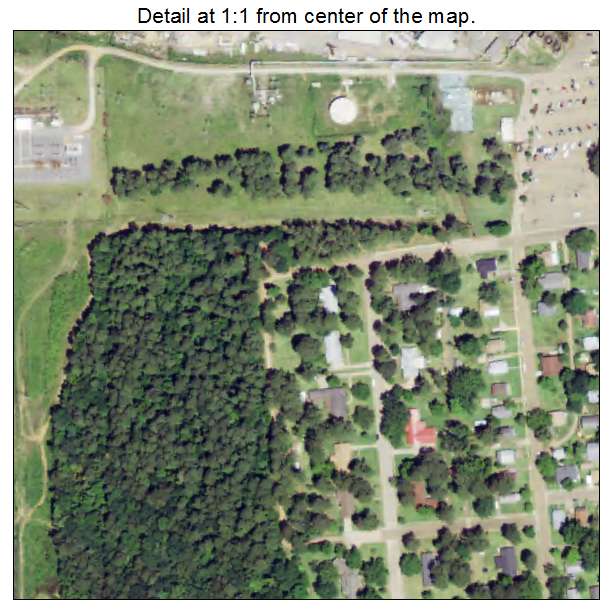 Hodge, Louisiana aerial imagery detail