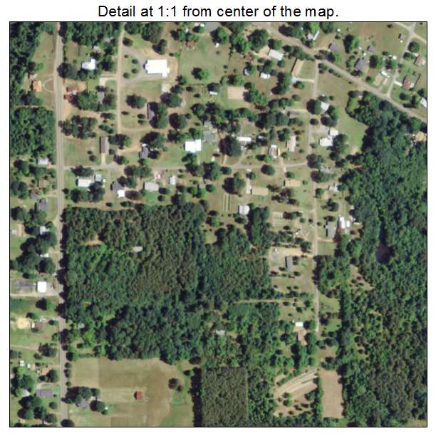 Ida, Louisiana aerial imagery detail