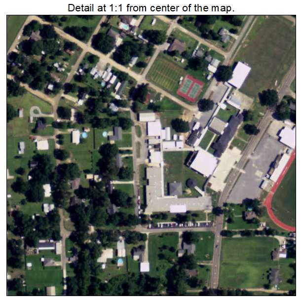 Iota, Louisiana aerial imagery detail