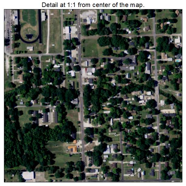 Iowa, Louisiana aerial imagery detail