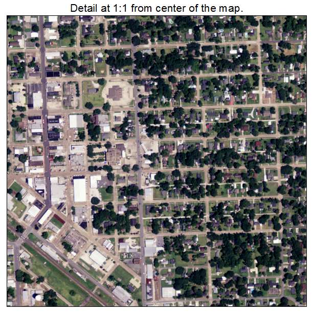 Jennings, Louisiana aerial imagery detail