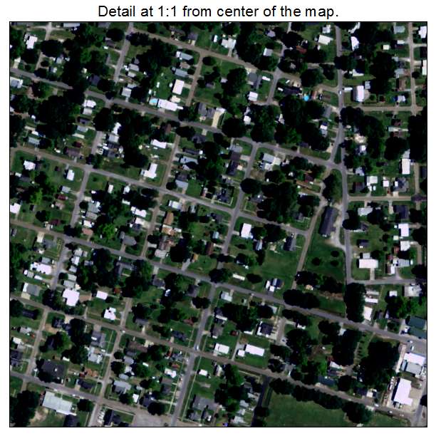 Kaplan, Louisiana aerial imagery detail