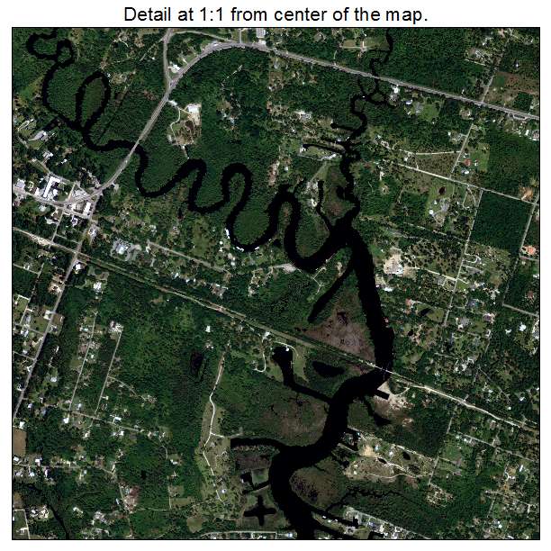 Lacombe, Louisiana aerial imagery detail