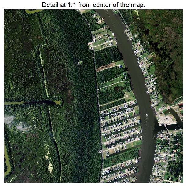Lafitte, Louisiana aerial imagery detail