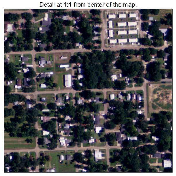 Mamou, Louisiana aerial imagery detail