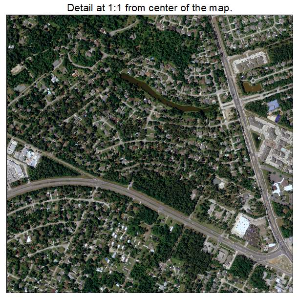 Mandeville, Louisiana aerial imagery detail
