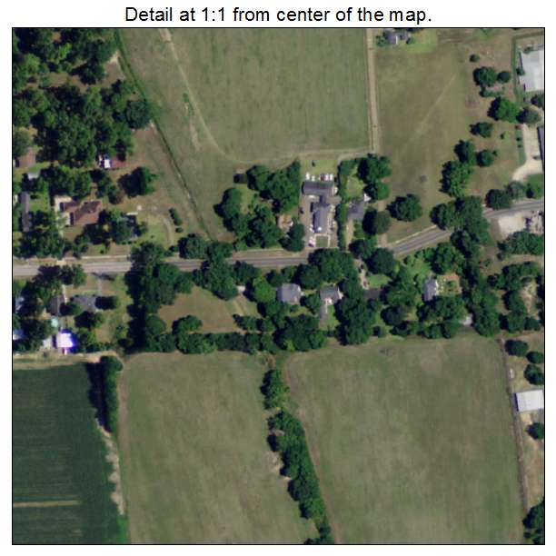 Mangham, Louisiana aerial imagery detail