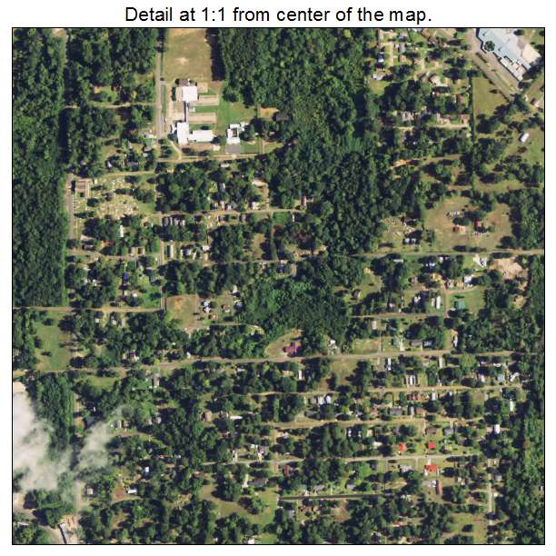 Many, Louisiana aerial imagery detail