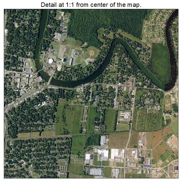 Monroe, Louisiana aerial imagery detail