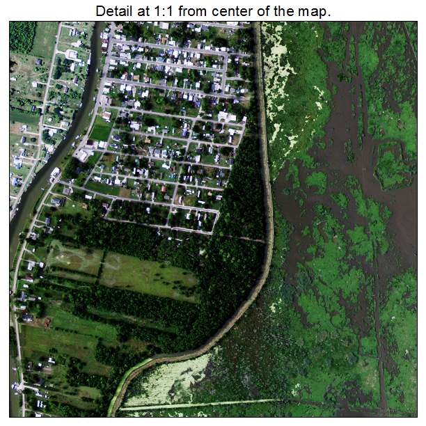Montegut, Louisiana aerial imagery detail
