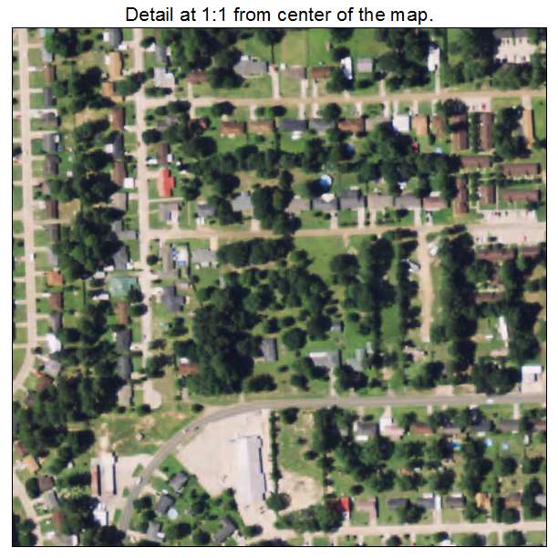 New Llano, Louisiana aerial imagery detail