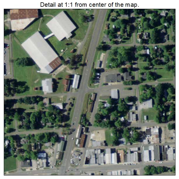 Oak Grove, Louisiana aerial imagery detail