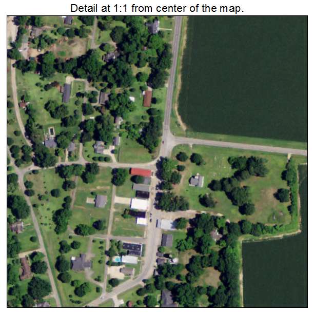 Oak Ridge, Louisiana aerial imagery detail