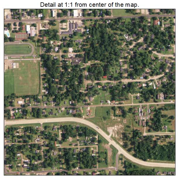 Oakdale, Louisiana aerial imagery detail