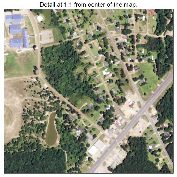 Olla, Louisiana aerial imagery detail