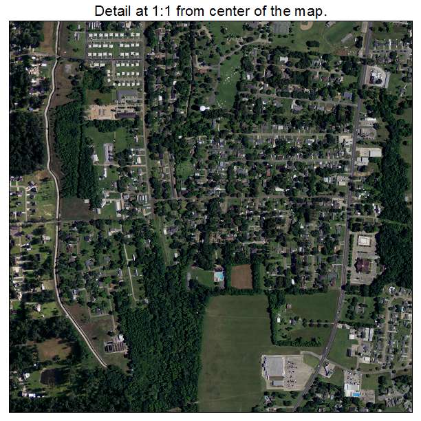 Opelousas, Louisiana aerial imagery detail