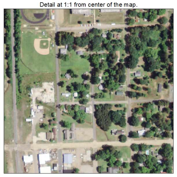 Plain Dealing, Louisiana aerial imagery detail