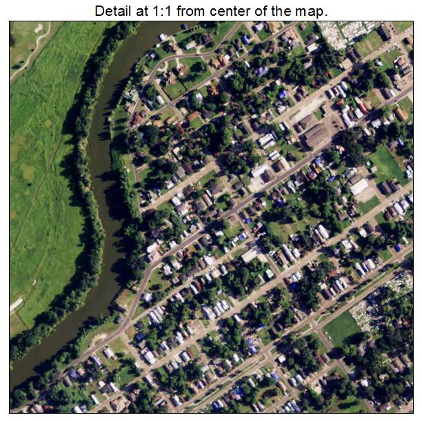 Plaquemine, Louisiana aerial imagery detail