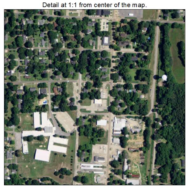 Rayville, Louisiana aerial imagery detail