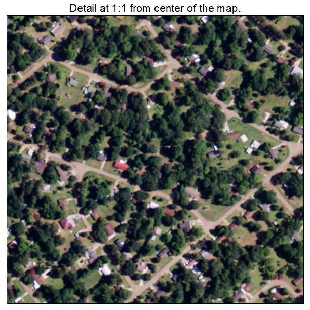 Ridgecrest, Louisiana aerial imagery detail