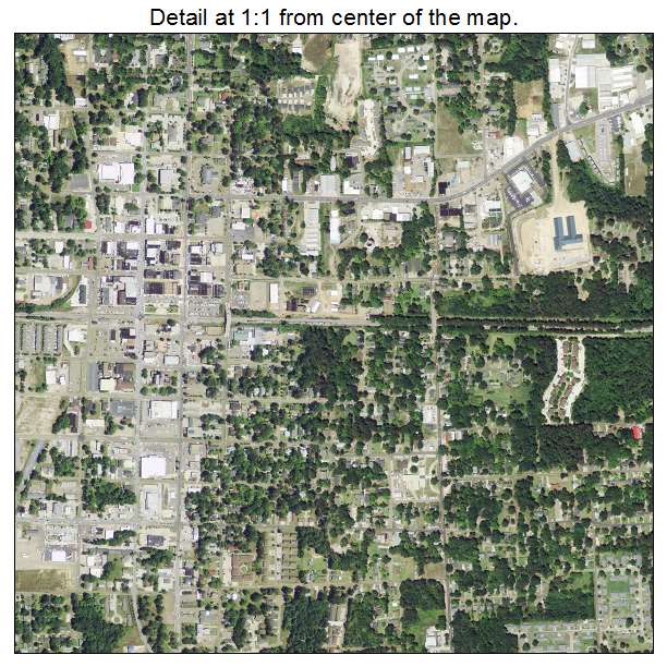 Ruston, Louisiana aerial imagery detail