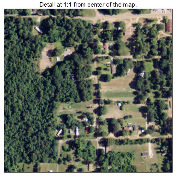 Saline, Louisiana aerial imagery detail