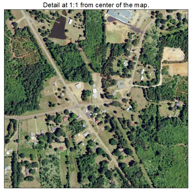 Shongaloo, Louisiana aerial imagery detail
